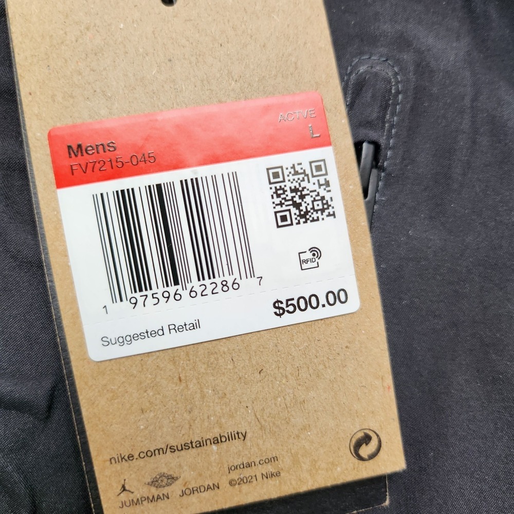 Unisex Size Large Air Jordan Jacket Gore-Tex Hooded Full Zip Black FV7215-045 - Picture 3 of 5